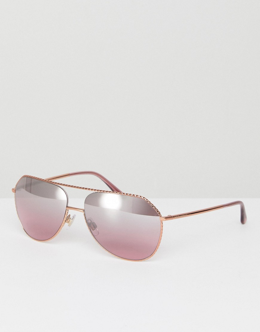 Dolce & Gabbana — Lyserøde pilotsolbriller 59 mm-Pink