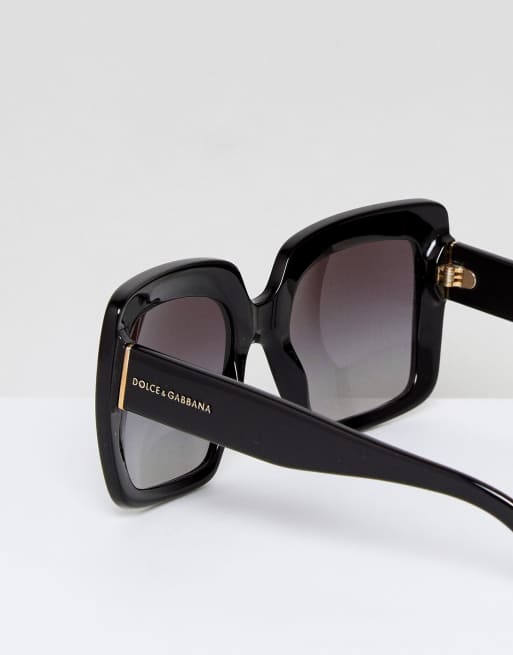 New narrow square sunglasses Dolce & Gabbana Monogram VG4375 col. black, Occhiali