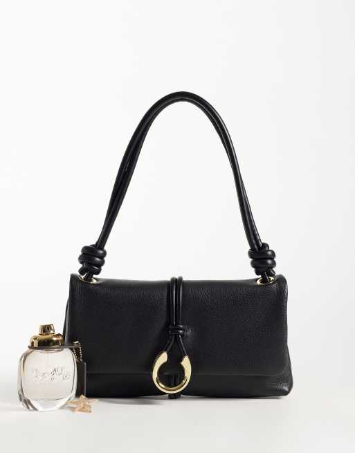Dolce Vita Amina leather shoulder bag with gold hardware in black, 2 of 4