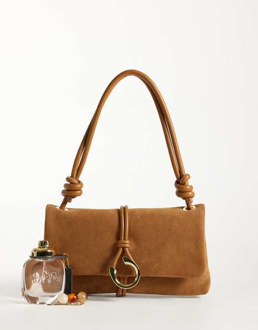 Dolce Vita Amina leather shoulder bag with gold hardware in cognac, 2 of 4