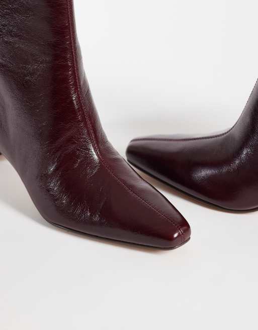 Dolce Vita Bennet heeled mid ankle boots in oxblood, 3 of 4