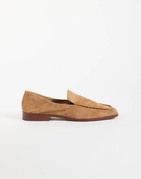 Dolce Vita Beny square toe loafers in brown suede - view 1
