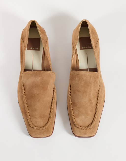 Dolce Vita Beny square toe loafers in brown suede, 2 of 4