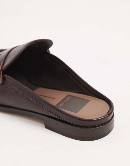 Dolce Vita Betzy ruched loafer mules in blackberry, 4 of 5