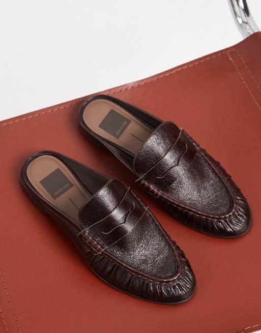 Dolce Vita – Betzy – Vinröda, rynkade loafers med öppen häl, 5 av 5