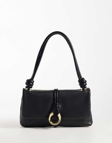 Dolce Vita - Bolso de hombro de cuero Amina con herrajes dorados en negro - view 1