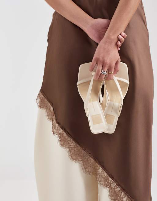 Dolce Vita Brevel strappy low heel sandals in off-white leather, 2 of 4