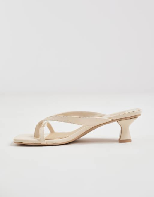 Dolce Vita Brevel strappy low heel sandals in off-white leather, 3 of 4
