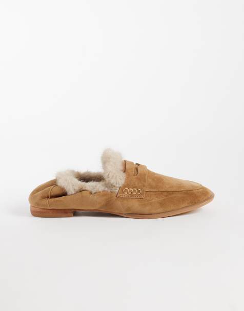 Dolce Vita Cloey loafer med imiteret pels i lysebrun - view 1
