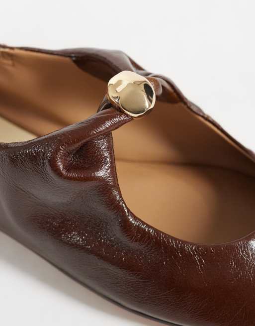 Dolce Vita Cornel ballerines avec détail doré en marron, 3 de 4