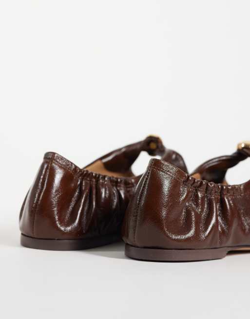 Dolce Vita Cornel ballerines avec détail doré en marron, 4 de 4