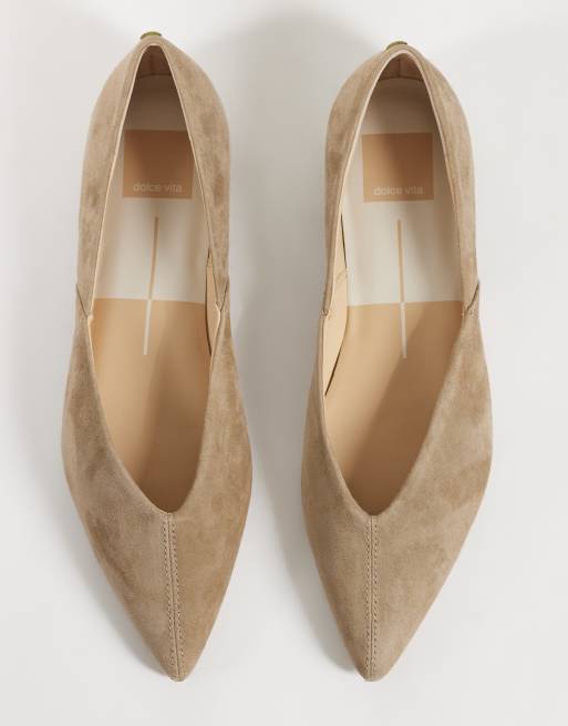 Dolce Vita Gema ballerines à bout pointu en daim taupe, 2 de 4