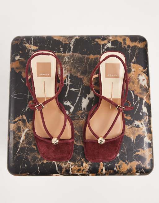 Dolce Vita - Mylee - Sandales à talon en daim à brides et détail doré - Baie, 4 de 5