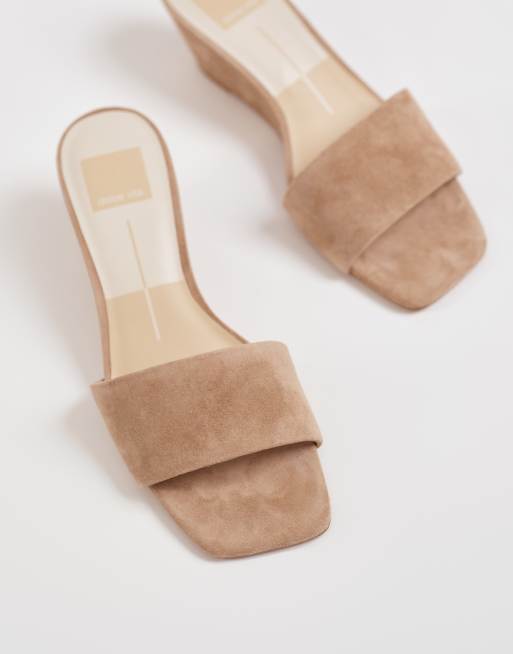 Dolce Vita - Qaily - Muiltjes met lage sleehak in camel suède, 4 van 4