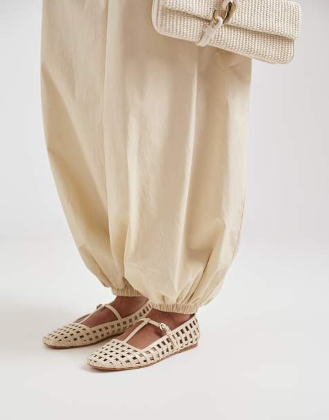 Dolce Vita Rains t-bar ballet flats in ivory leather - view 1