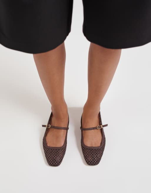 Dolce Vita – Reyes – Ballerinas aus Netzstoff in Braun, 4 von 4