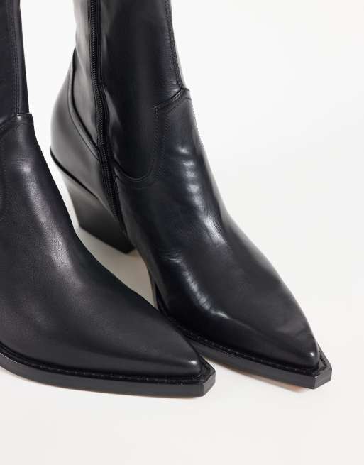 Dolce Vita Rutger bottines western mi-hautes en cuir noir, 3 de 4