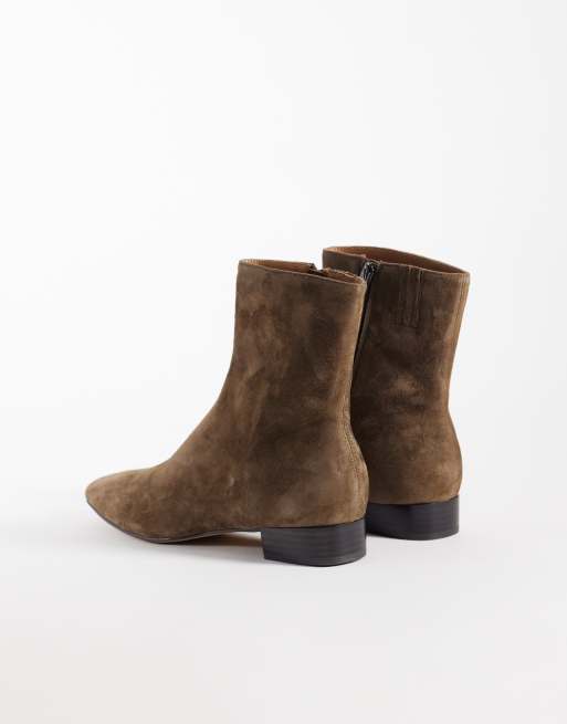 Dolce Vita Tarine ankelboots med mejseltå i chokladbrun mocka, 3 av 4