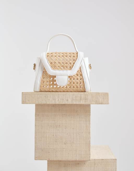 Dolce Vita – Tropez – Gewebte Tasche in Naturfarbe mit Henkel, 2 von 4
