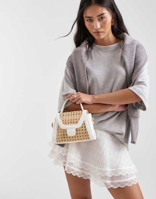 Dolce Vita – Tropez – Gewebte Tasche in Naturfarbe mit Henkel, 3 von 4