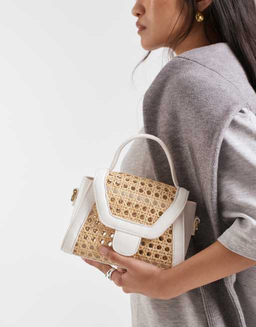 Dolce Vita – Tropez – Gewebte Tasche in Naturfarbe mit Henkel, 4 von 4