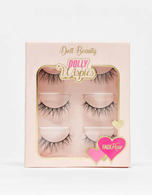 Doll Beauty - Dolly Wispies - 3er-Pack künstliche Wimpern-Schwarz