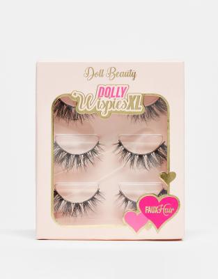 Doll Beauty - Dolly Wispies XL - 3er-Pack künstliche Wimpern-Schwarz