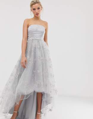 asos grey prom dress