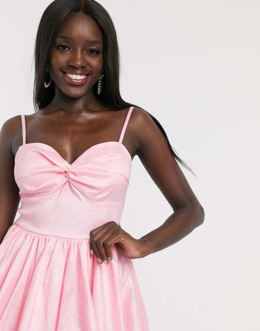 Pink skater prom outlet dress