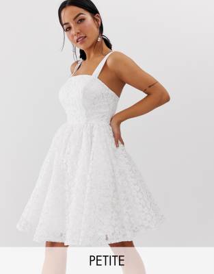 asos petite white dress