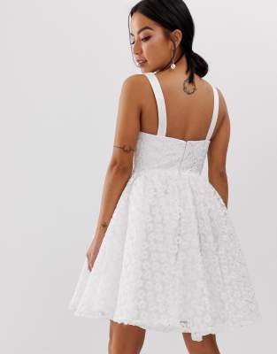 white mini formal dress