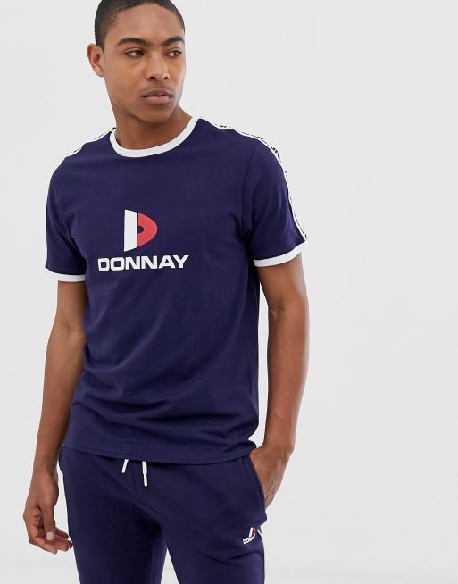 Donnay logo ringer t-shirt in navy | ASOS