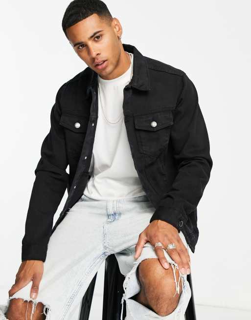Don't Think Twice - Giacca di jeans slim nera 