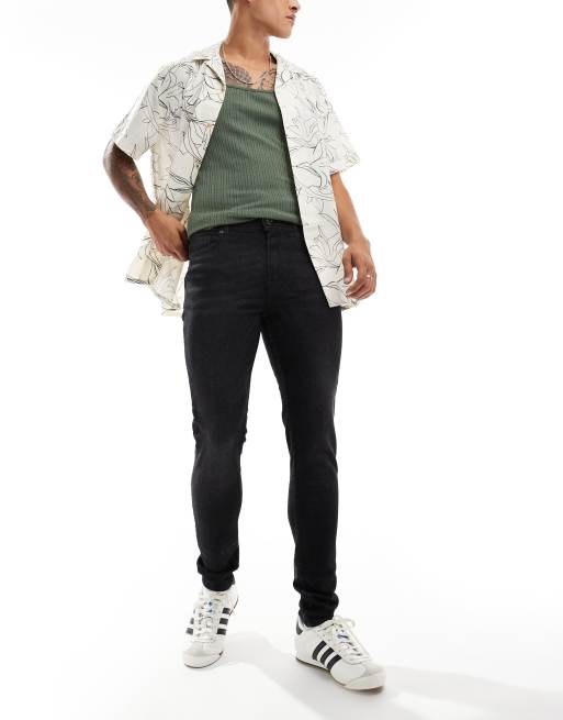 Don't Think Twice - Jean skinny stretch - Noir délavé
