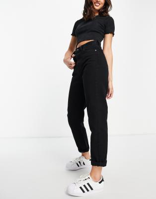 Don T Think Twice Lou Mom Jeans In Black Asos