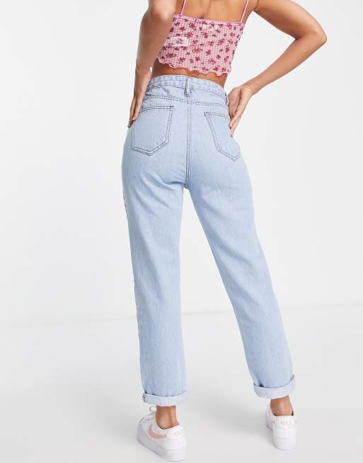 Don't Think Twice - Lou - Mom jeans lavaggio blu medio , 4 di 4