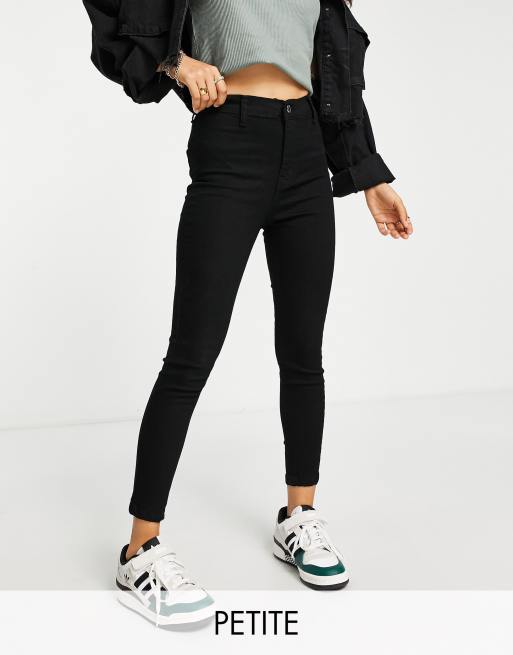 Don't Think Twice Petite - Chloe - Jeans skinny elasticizzati a vita alta in stile disco, colore nero  