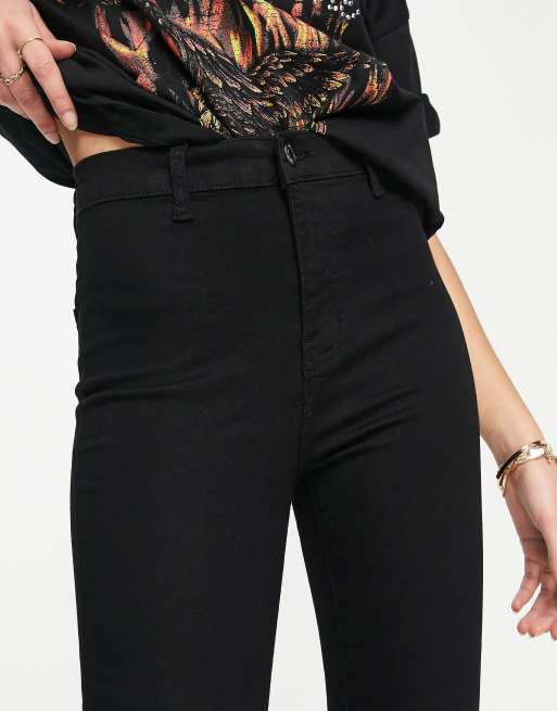 Don't Think Twice Petite - Chloe - Jeans skinny elasticizzati a vita alta in stile disco, colore nero  , 4 di 4
