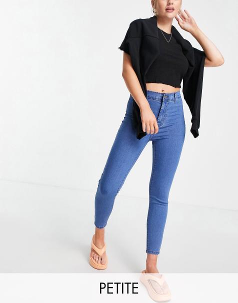 Don't Think Twice Petite - Chloe - Jeans skinny elasticizzati a vita alta lavaggio blu medio - view 1