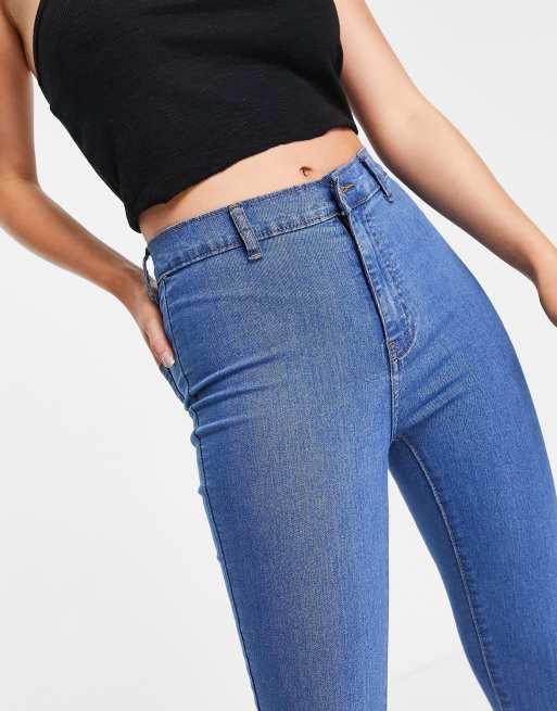 Don't Think Twice Petite - Chloe - Jeans skinny elasticizzati a vita alta lavaggio blu medio , 3 di 4