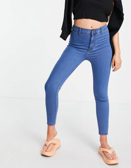 Don't Think Twice Petite - Chloe - Jeans skinny elasticizzati a vita alta lavaggio blu medio , 4 di 4