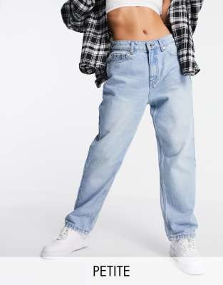 Don't Think Twice Petite DTT Petite Veron relaxed fit mom jeans in