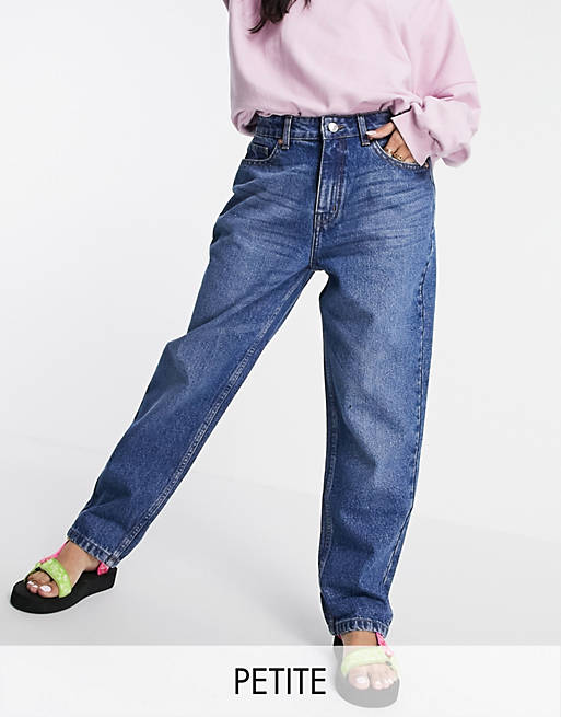 ubehageligt Gooey Vejrtrækning Don't Think Twice Petite Veron relaxed fit mom jeans in mid blue wash | ASOS
