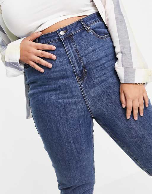 Don't Think Twice Plus - Ellie - Jeans skinny a vita alta, colore blu medio , 3 di 4