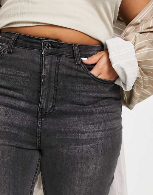 Don't Think Twice Plus - Ellie - Jeans skinny a vita alta, colore nero slavato  , 2 di 4
