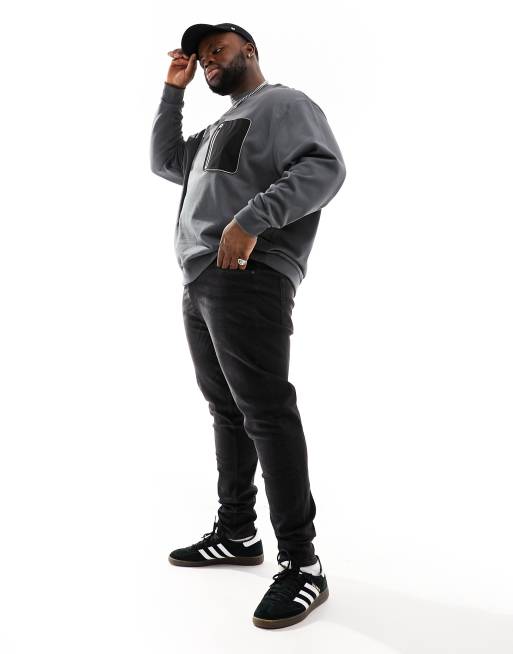 Don't Think Twice Plus - Jean stretch ultra skinny - Noir délavé