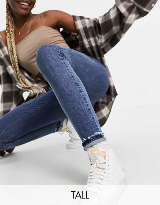 Don't Think Twice Tall - Ellie - Jeans skinny a vita alta, colore blu medio 