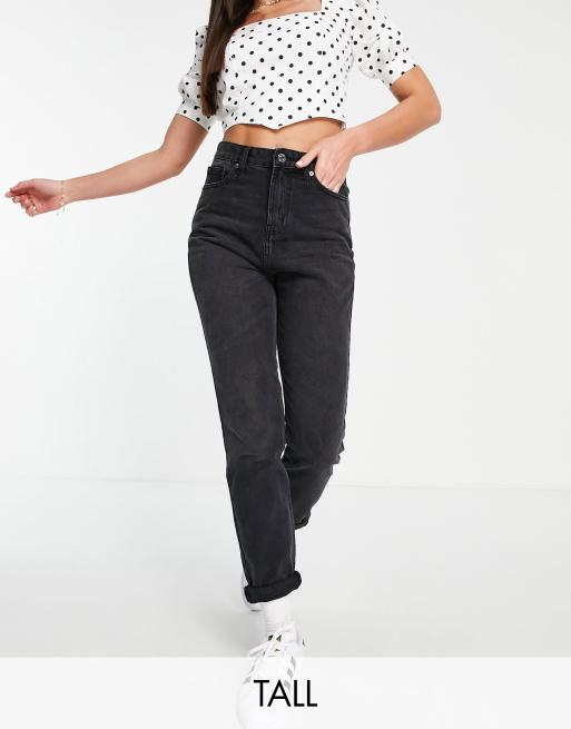 Don't Think Twice Tall - Emma - Mom jeans a vita molto alta, colore nero slavato 