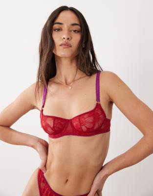 Dora Larsen Ruben All Over Lace Underwire Bra In Multi