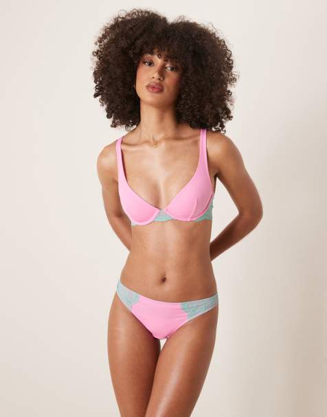 Dora Larsen Summer Lace lingerie set in bright pink - view 1